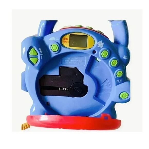 Deluxe Sing Along CD Player with Microphones, blue Karaoke Pretend Play - Picture 2 of 6